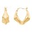 Chunky Organic Leaf Hoop Earrings – 14K Gold Plated Silver