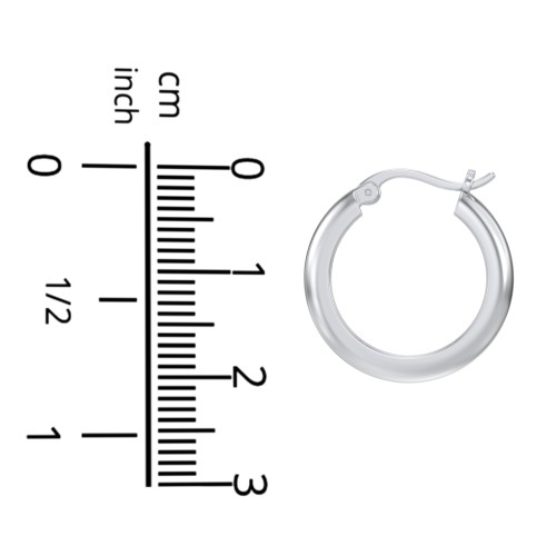 Classic Tube Hoop Earrings – 14K Gold Plated Silver