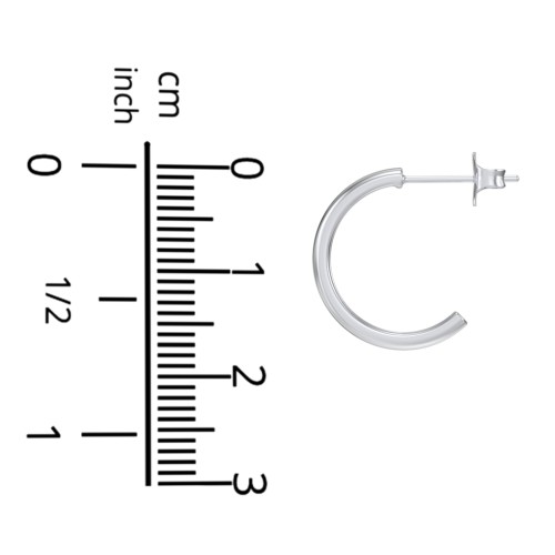 Classic Medium Open Hoop Studs – 14K Gold Plated Silver