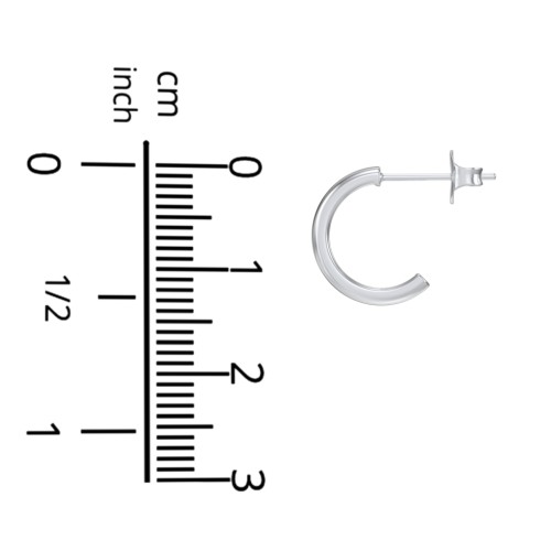 Classic Small Open Hoop Studs – 14K Gold Plated Silver