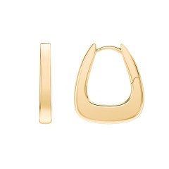 Rounded Triangular Hoop Earrings