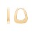 Rounded Triangular Hoop Earrings – 14K Gold Plated Silver