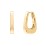 Rounded Triangular Hoop Earrings – 14K Gold Plated Silver