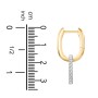 Drop Huggie Earrings with Removable Rope Link
