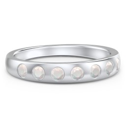 Flush Set Gemstone Belt Ring