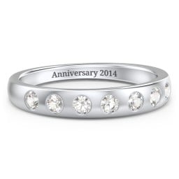 Flush Set Gemstone Belt Ring