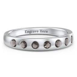 Flush Set Gemstone Belt Ring