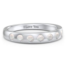 Flush Set Gemstone Belt Ring