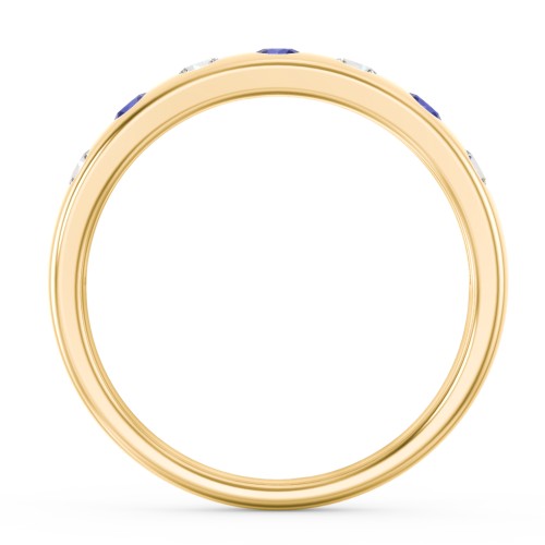 Flush Set Gemstone Belt Ring