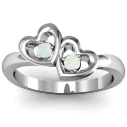 Twin Hearts Ring
