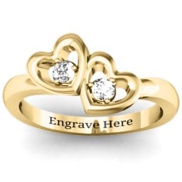 Twin Hearts Ring