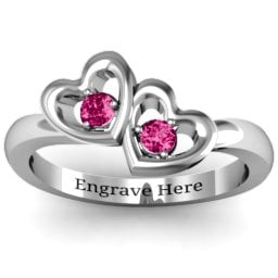Twin Hearts Ring