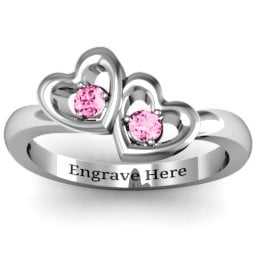 Twin Hearts Ring