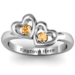 Twin Hearts Ring