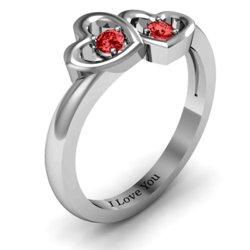 Twin Hearts Ring