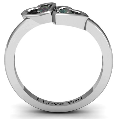 Twin Hearts Ring