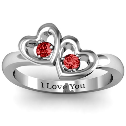 Twin Hearts Ring