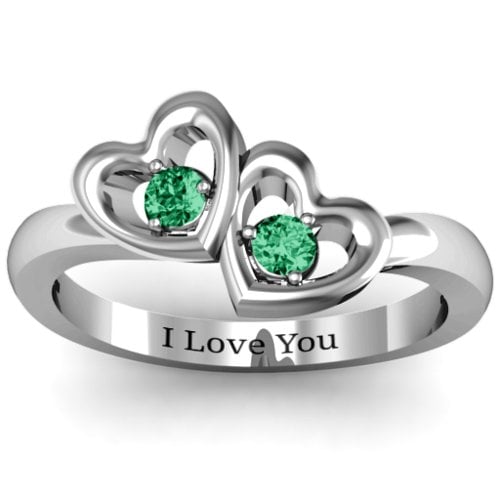 Twin Hearts Ring