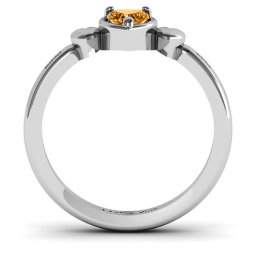 Triple Heart Ring – Sterling Silver with Citrine