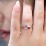 Double Heart Gemstone Ring with Accents – 10K Rose Gold with Cubic Zirconia and Blue Topaz