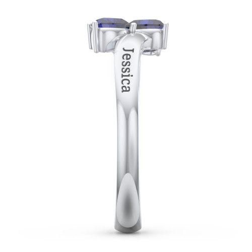 Inverted Twin Heart Ring