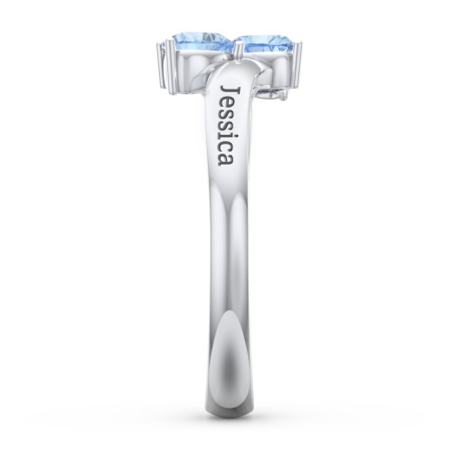 Inverted Twin Heart Ring