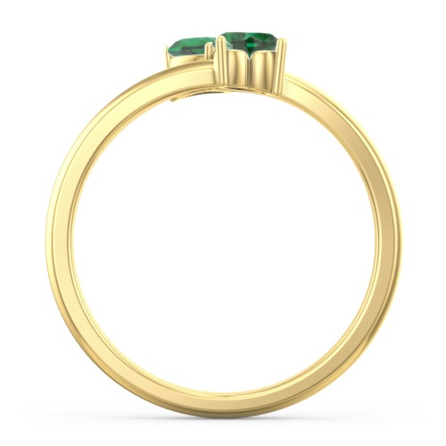 Inverted Twin Heart Ring