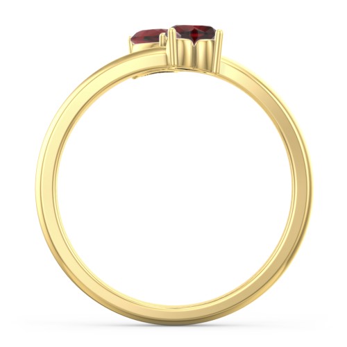Inverted Twin Heart Ring