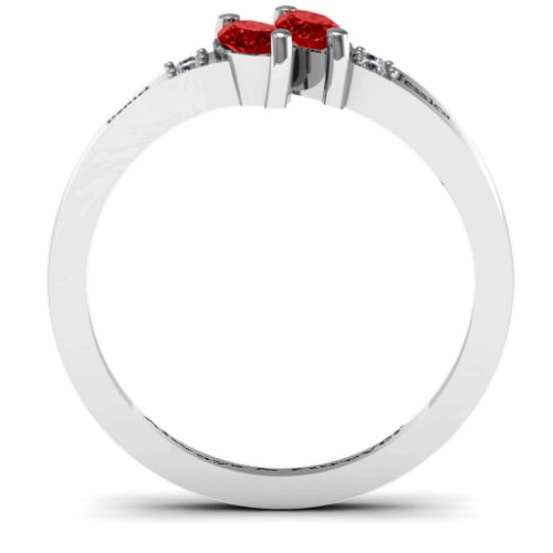 Twin Marquises and Accent Ring
