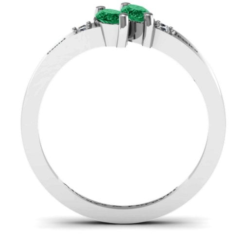Twin Marquises and Accent Ring