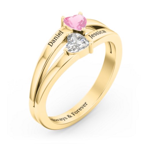 Twin Hearts Ring