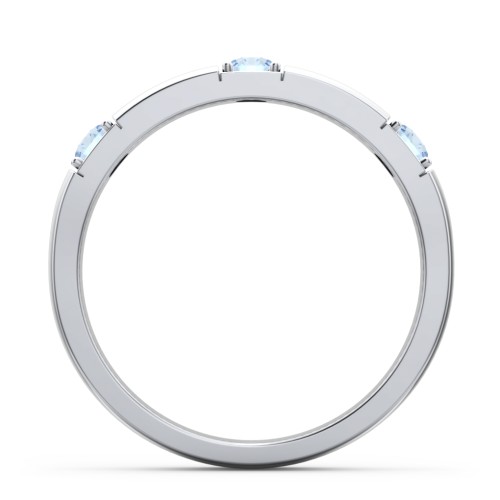 Elegant Three Gemstone Ring