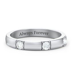 Elegant Three Gemstone Ring in 925 Sterling Silver with Diamond