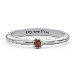 Classic Bezel Set Ring in 925 Sterling Silver