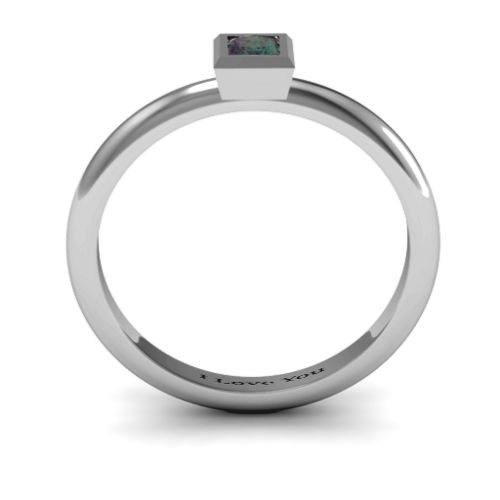 Ovation Classic Princess Setting Ring – Sterling Silver with Alexandrite