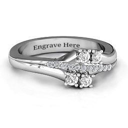 Four Stone Ring with Accents