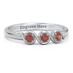 Triple Wave Ring in 925 Sterling Silver