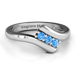 Three Stone Classic Bypass Ring