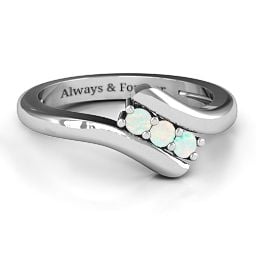 Three Stone Classic Bypass Ring