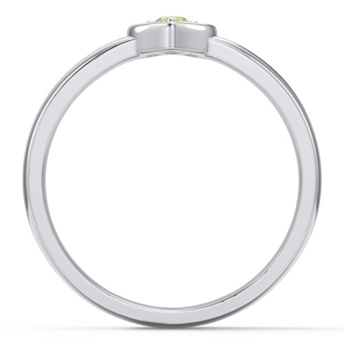 Solitaire Heart Ring