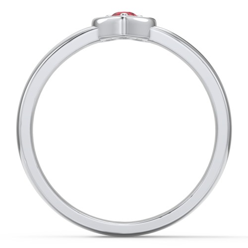 Solitaire Heart Ring