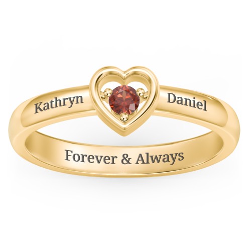 Solitaire Heart Ring