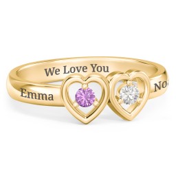 Kissing Hearts Ring