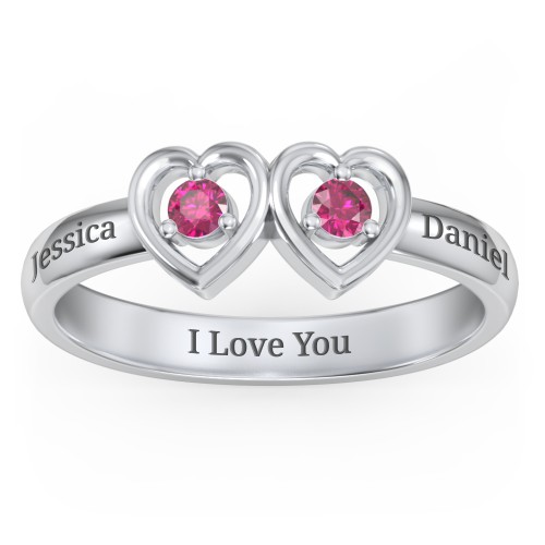 Kissing Hearts Ring