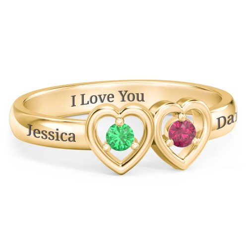 Kissing Hearts Ring