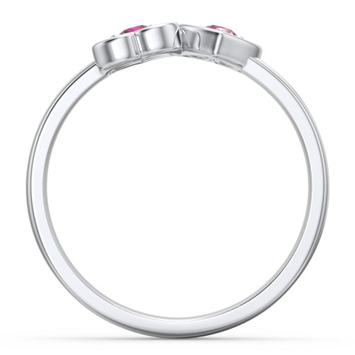 Inverted Kissing Hearts Ring