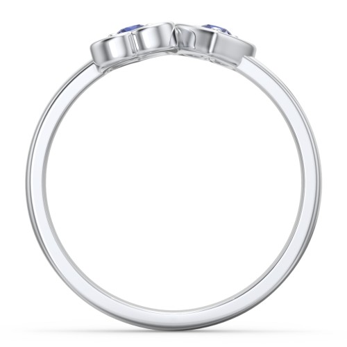 Inverted Kissing Hearts Ring