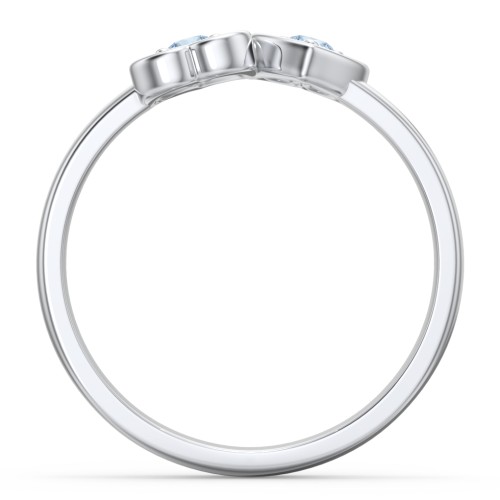 Inverted Kissing Hearts Ring