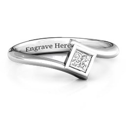 Princess Cut Bypass Ring