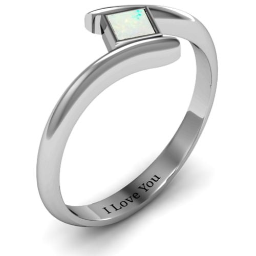 Princess Cut Bypass Ring